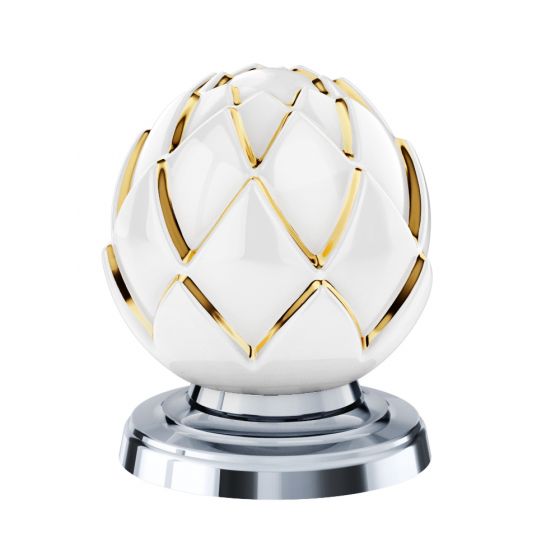 JÖRGER Belledor Ручка из белого фарфора с нанесенным вручную кантом из 24-каратного золото