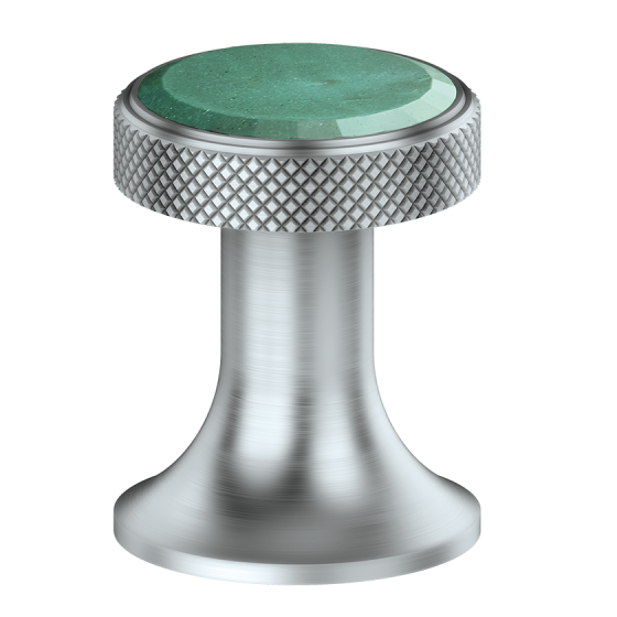 Jörger Design,  Valencia, ручка смесителя, зеленый авантюрин, матовый никель, самоцвет, драгоценный камень, натуральный камень, гравировка, декор ванной, premium