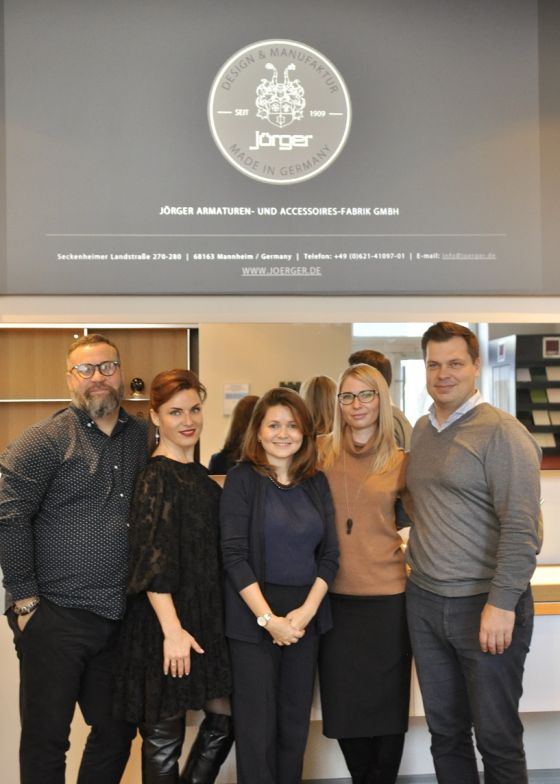 Jörger Design-Brunch im LV Studio Salon mit Anna Mitsykh (JÖRGER), Konstantin Elfimov (LV Studio) , Evgeni Yanson (LV Studio), Julia Grekova (Jörger), Julia Elfimova (LV Studio) 