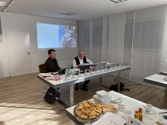 Jörger Business meeting with the Managing Director of the company Oliver Jörger and Wolfgang Göck 