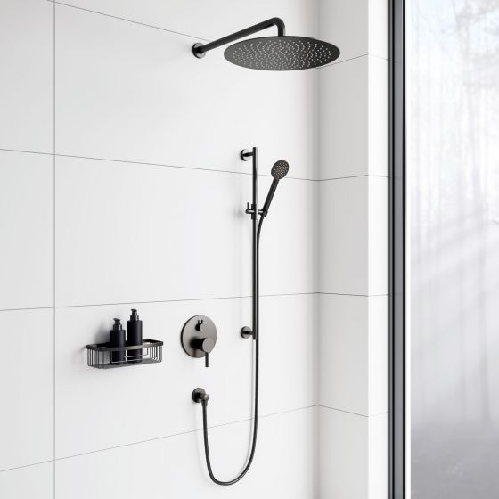 Jörger Design, душевой гарнитур, однорычажный смеситель, Charleston Royal, Nerz matt, норка матовая, дизайнерский, антрацит, дизайн ванной, душевая лейка, декор, premium, аксессуары для ванной