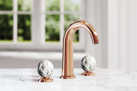 Jörger Design, Belledor, розовое золото, жемчуг, фарфор, перламутр, люксовый интерьер, смеситель на раковину, эксклюзив, ручная работа, дизайн ванной, Mother of Pearl, Fürstenberg