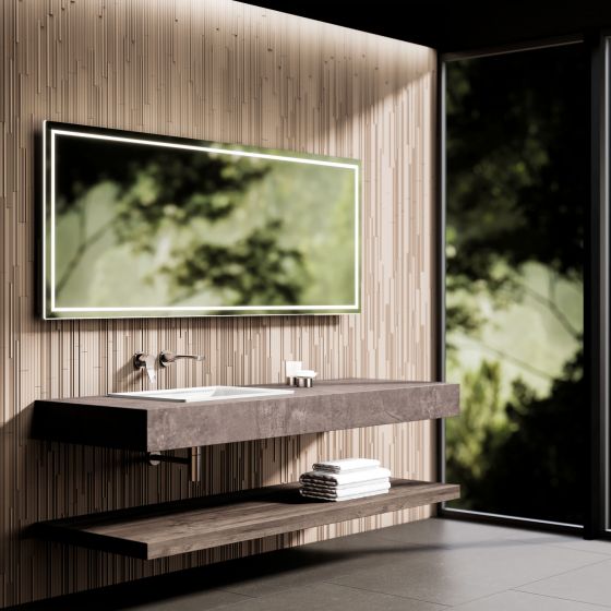 Jörger Design, Eleven, современный, дизайн, настенный, однорычажный, подвесной, премиум, смеситель, матовый никель, ванная комната, раковина, стальная, встроенная, Kaldewei, консольный, панель, Mutina, Phenomenon, LED, зеркало, подсветка