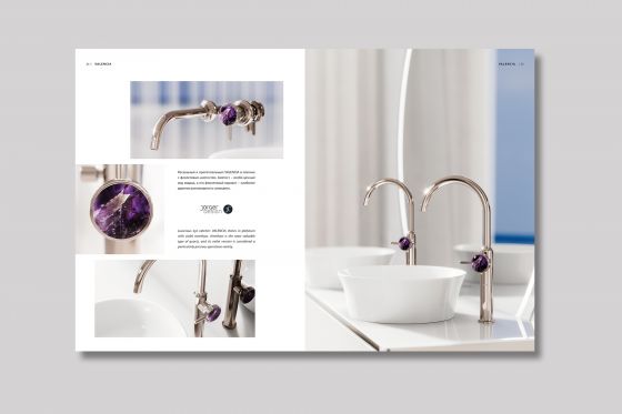 Joerger Design, ванная комната, стиль, дизайн, интерьер, роскошный, дорогой, смеситель, дизайнерский, Valencia, платина, фиолетовый, аметист, драгоценный, ювелирный, искусство, коллекция, каталог, Duravit, White Tulip