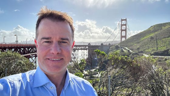 Jörger Design, Oliver Jörger, business trip, USA, California, selfie, San Francisco, Golden Gate Bridge, before departure, return flight, Germany