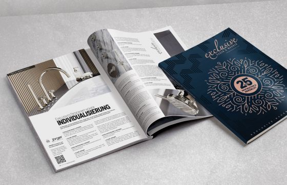 Оливер Йоргер, интервью, профильный журнал, exclusive Bauen und Wohnen, Дома и квартиры, Австрия, Jörger Design, разворот, статья, обложка, дизайн ванной, тренды, персонализация, Valencia, индивидуальный, смеситель дизайнерский, lifestyle