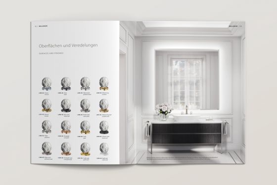 Jörger Design, Belledor, Mother of Pearl, дизайнерский смеситель, жемчужный, фарфор, перламутровый, гальванический, покрытия, декор, отделка, интерьер ванной, элитный, премиум, брошюра, Fürstenberg, Joerger