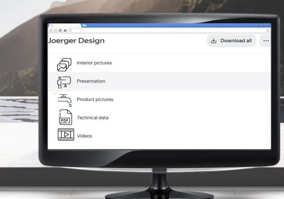 Jörger Design, Design-Armatur, Mediathek, Fotogalerie, Bildmaterial, Video, online Katalog, Download, Präsentation