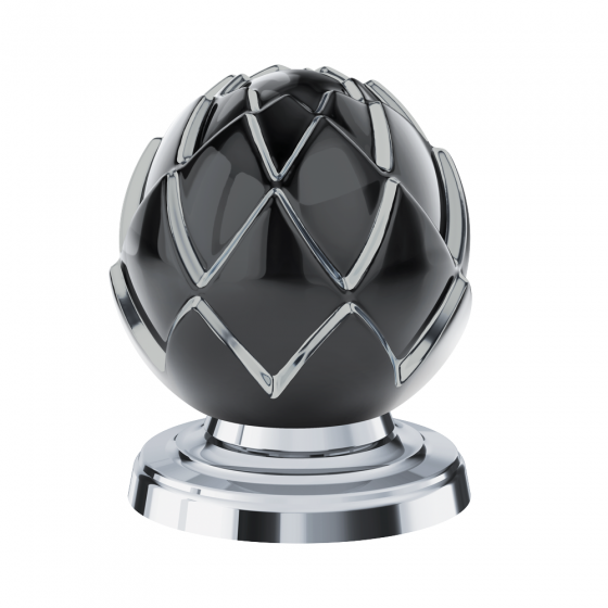 JÖRGER Belledor  Ручка из чёрного фарфора FÜRSTENBERG с нанесенным вручную кантом из чистой платины