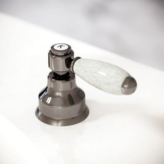 Jörger Design, Delphi, mink, lever handles, washbasin mixer, craquelé, porcelain handle, Joerger