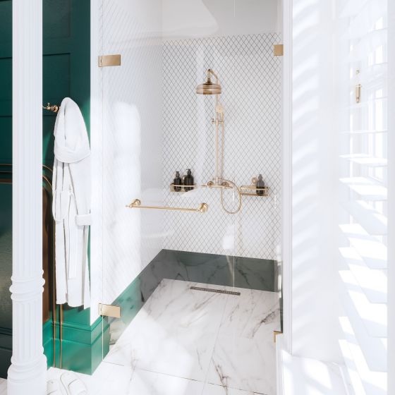 Delphi Duschbereich edelmessing matt Kopie