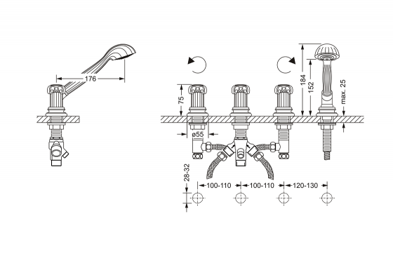 607.40.150.xxx Maßzeichnung mm