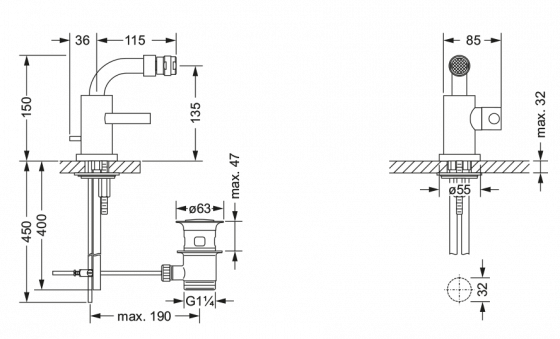 619.10.111.xxx Specification drawing mm