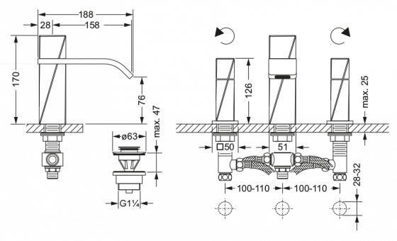 623.30.300.xxx Specification drawing mm