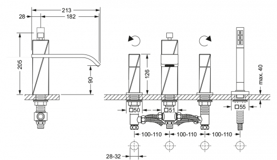 623.40.100.xxx Specification drawing mm