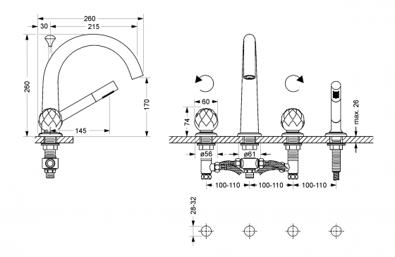 631.40.100.xxx-AA Specification drawing mm