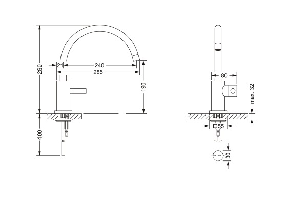 634.10.354.xxx Maßzeichnung mm