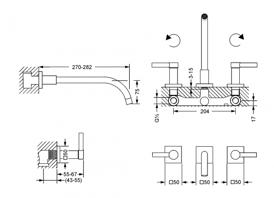 634.30.365.xxx Specification drawing mm