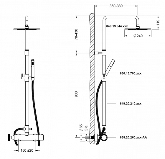 638.20.460.xxx-AA Размер mm